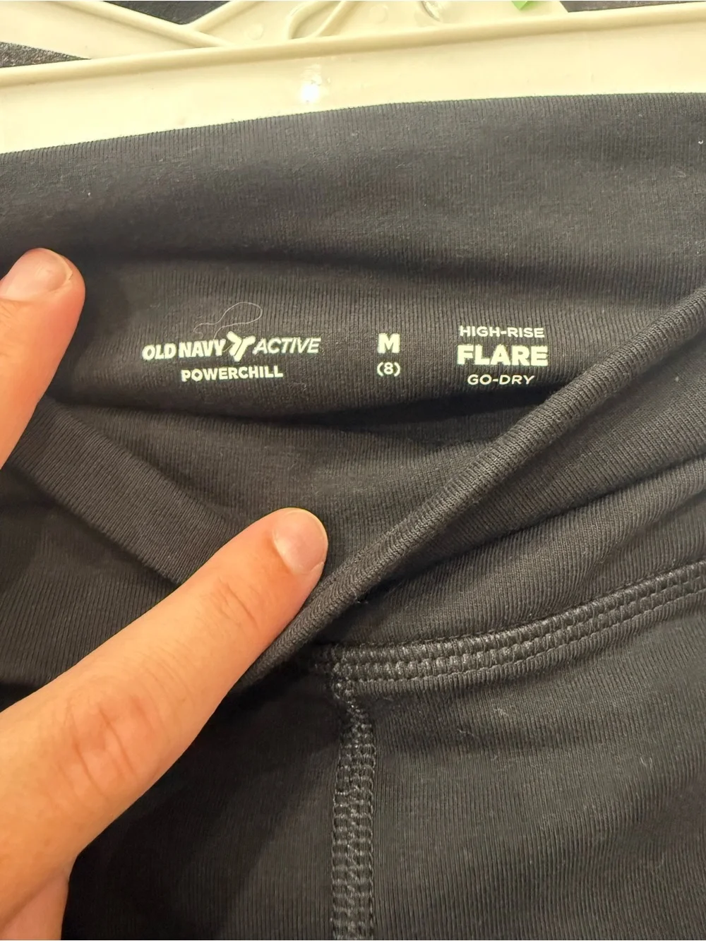 Old Navy Girls Black & Charcoal Stretch Flare Leggings